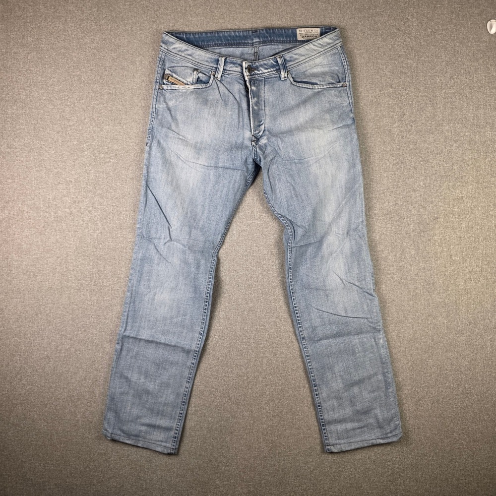 Diesel Old Money Darron Regular Slim Tapered Jeans Wash Blue Stretch Denim 33x30
